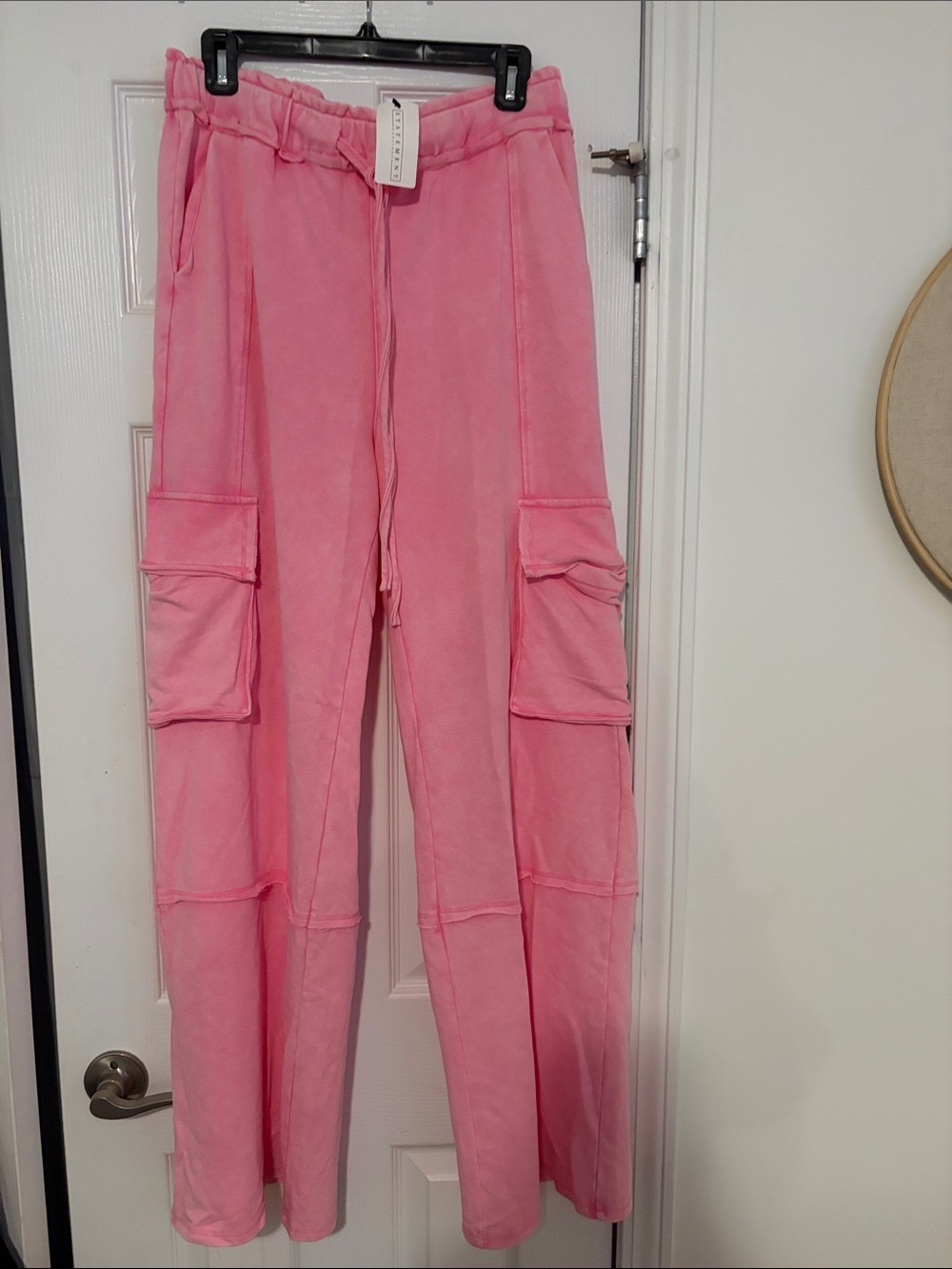 Ces Femme Pink Cargo Jogger Pants